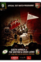 South Africa v British and Irish Lions 2009 rugby  Programme